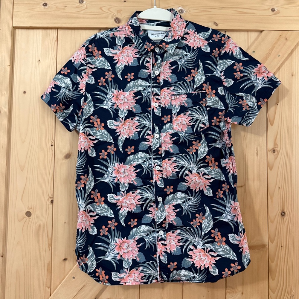NWOT Men’s Short Sleeve Shirt by Paper Denim & Cloth • Medium slim